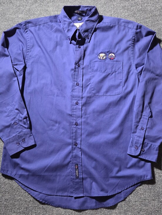 Port Authority Other - Port Authority Men's Dancer Patched Shirt Medium Blue Long